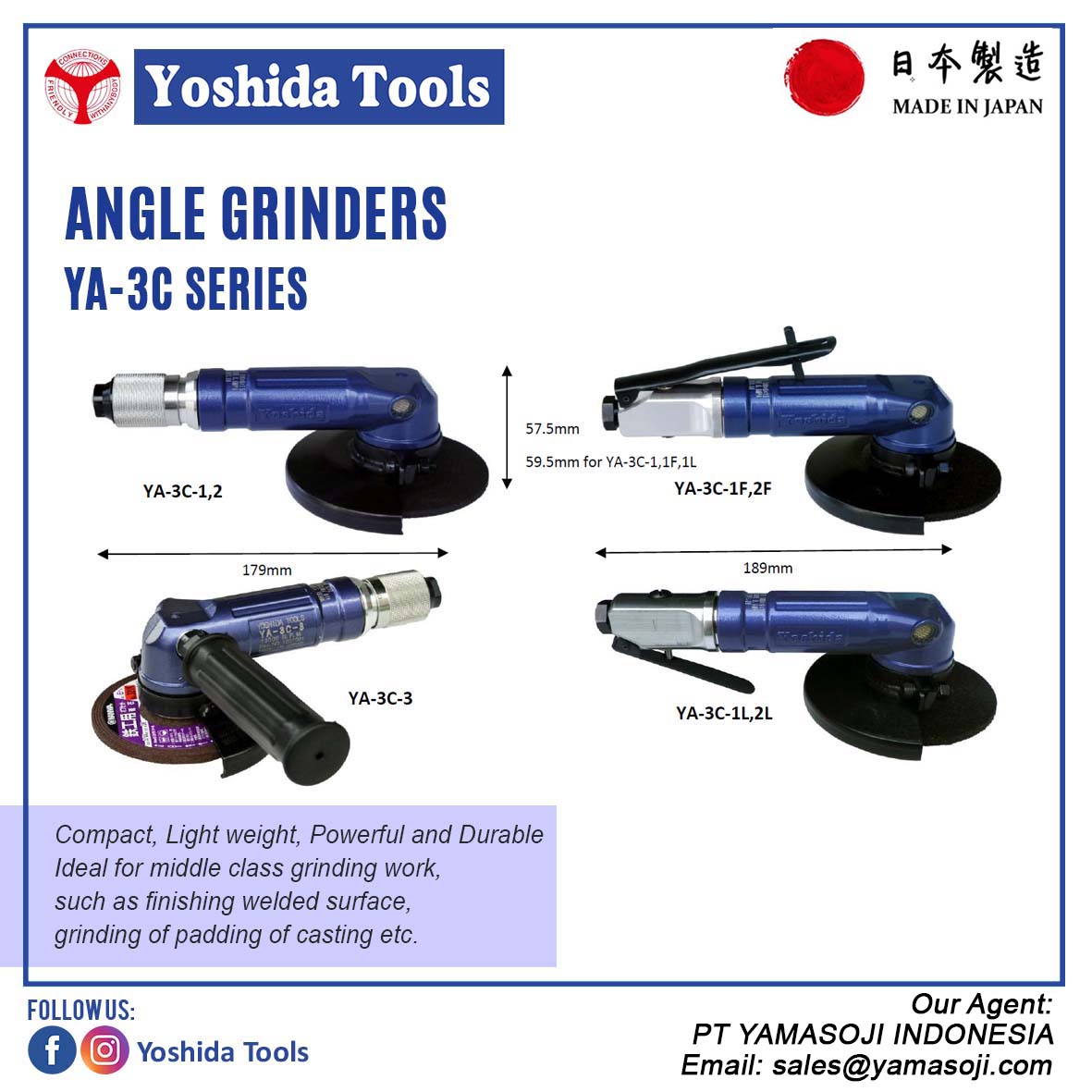 ANGLE GRINDER YA-3C SERIES