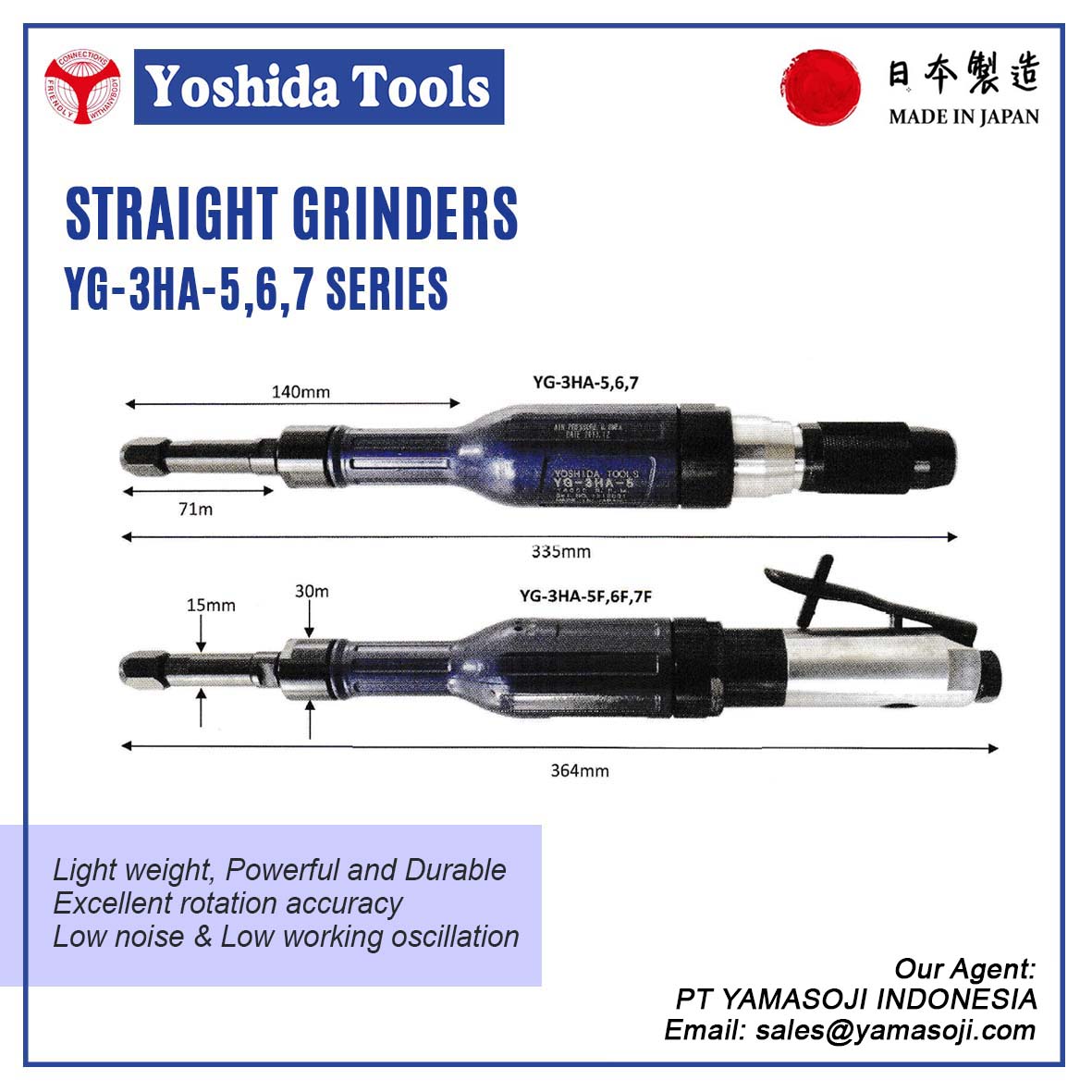 STRAIGHT GRINDER YG-3HA-5,6,7 S